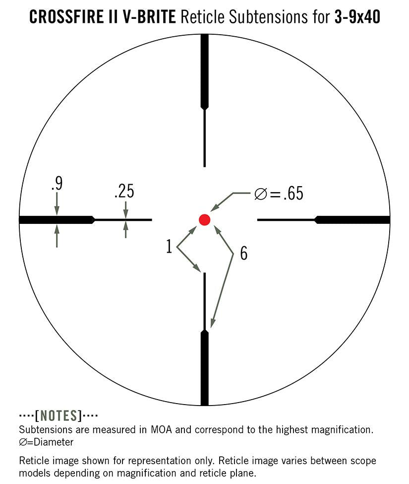 Vortex Crossfire II 3-9x40 V-Brite MOA Scope