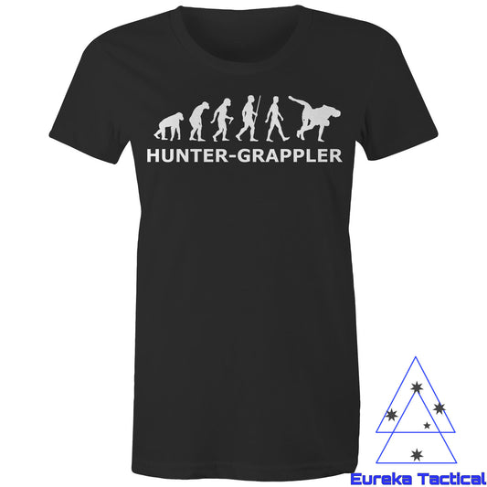 Hunter-Grappler. AS Color 100% cotton womens maple tee.