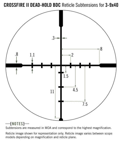Vortex Crossfire II 3-9x40 BDC scope