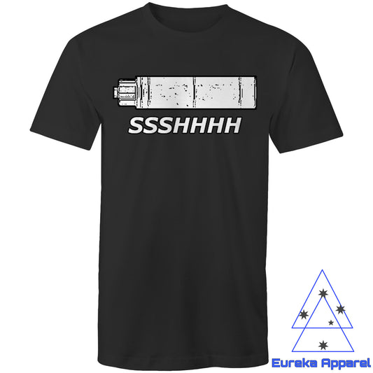 SSSHHHH Suppressor. Mens AS Color 100% cotton t-Shirt. Regular cut.