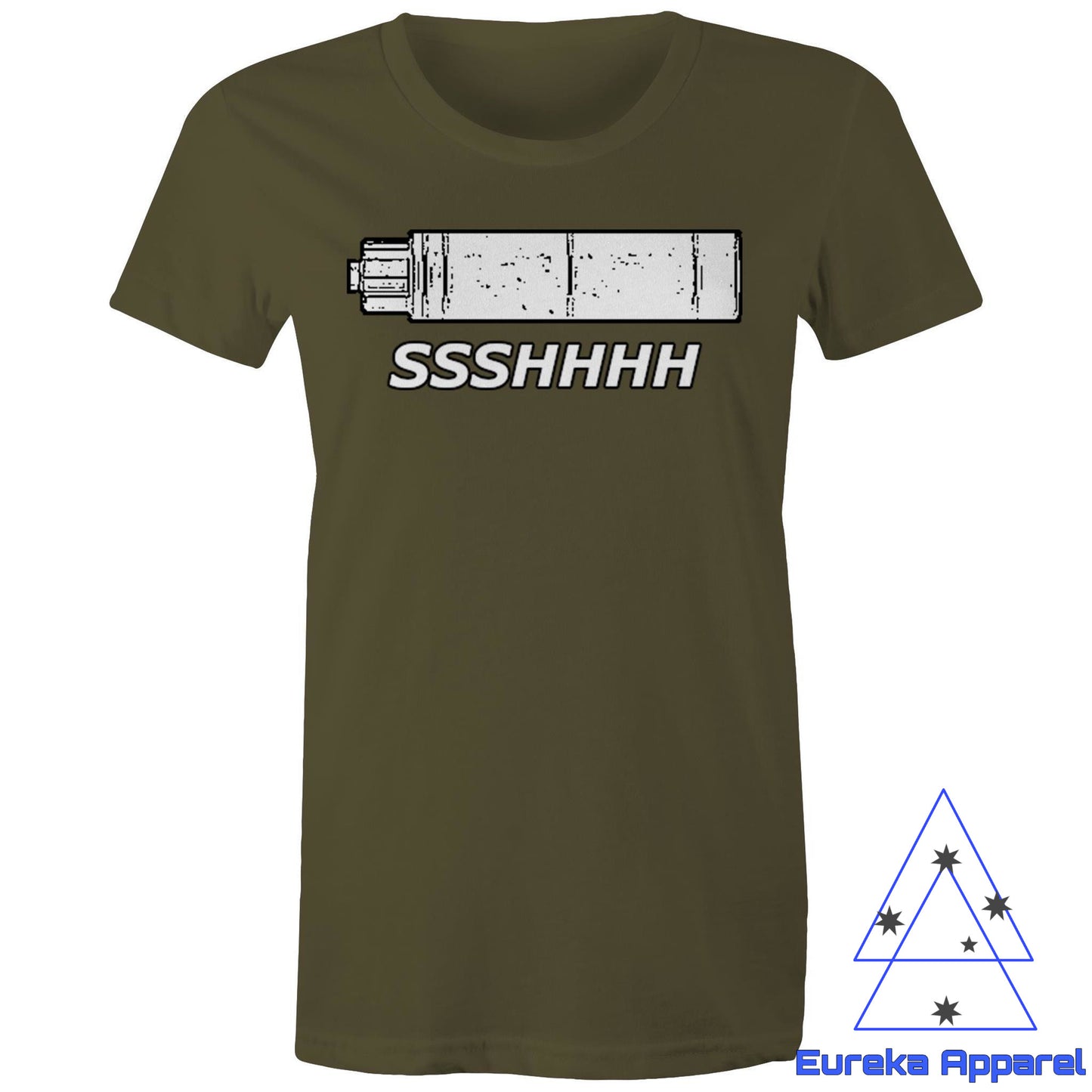 SSSHHHH Suppressor Women's AS Color 100% cotton maple t-shirt.