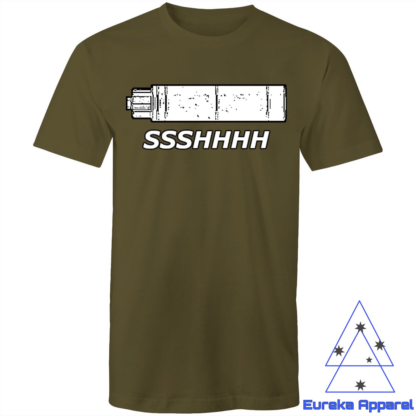 SSSHHHH Suppressor. Mens AS Color 100% cotton t-Shirt. Regular cut.