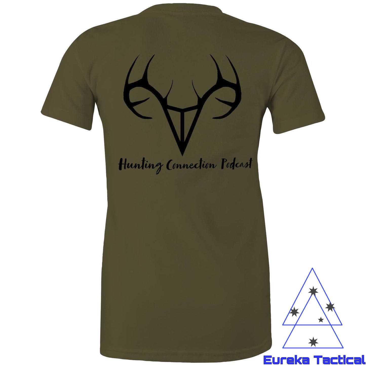 Hunting Connection Podcast Logo T-shirt. Official Merchandise. Women's AS Colour 100% cotton maple tee