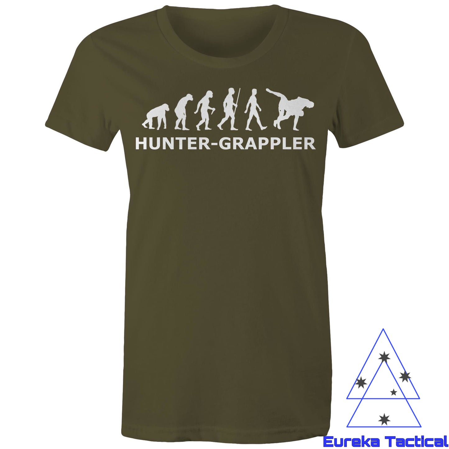 Hunter-Grappler. AS Color 100% cotton womens maple tee.